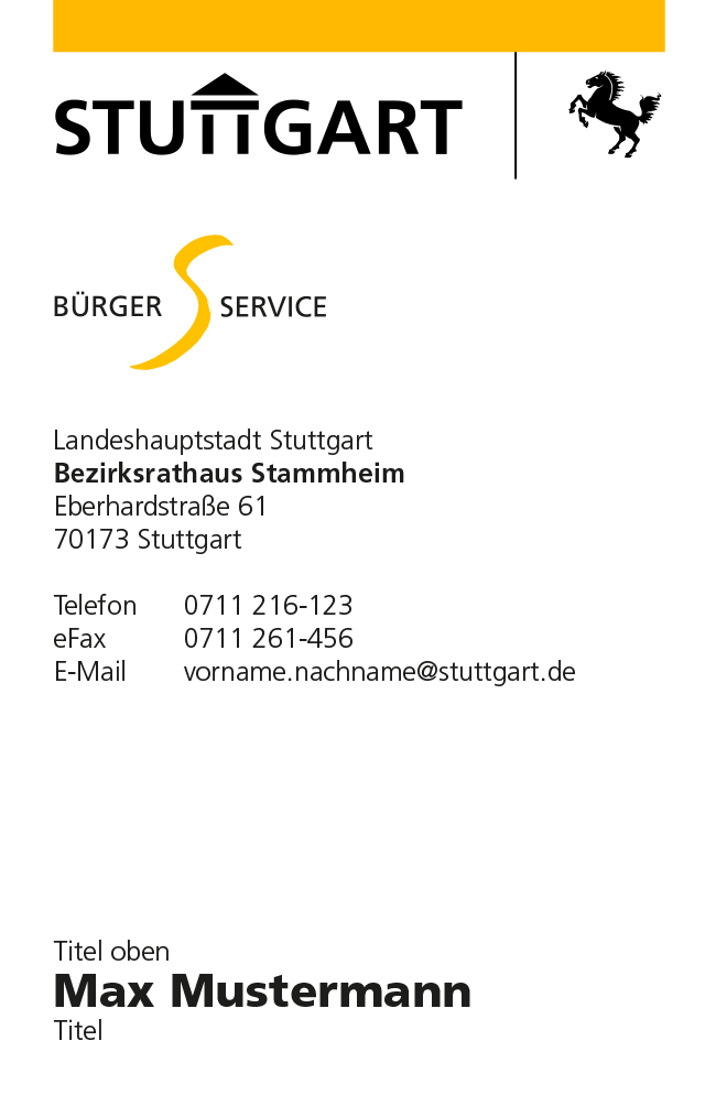 Hoch mit Postanschrift