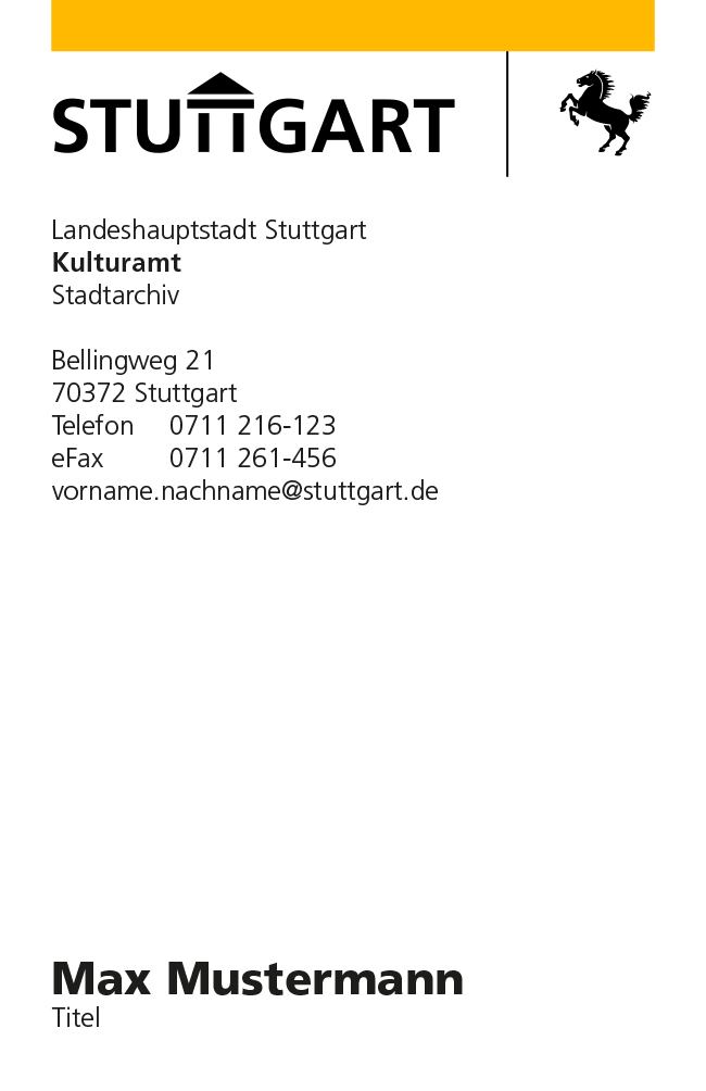 Hoch mit Postanschrift